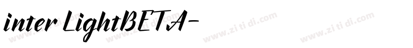 inter LightBETA字体转换
